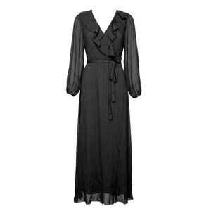 Killstar x It’s Black Friday Odelina Black Wrap Maxi Dress S NWT